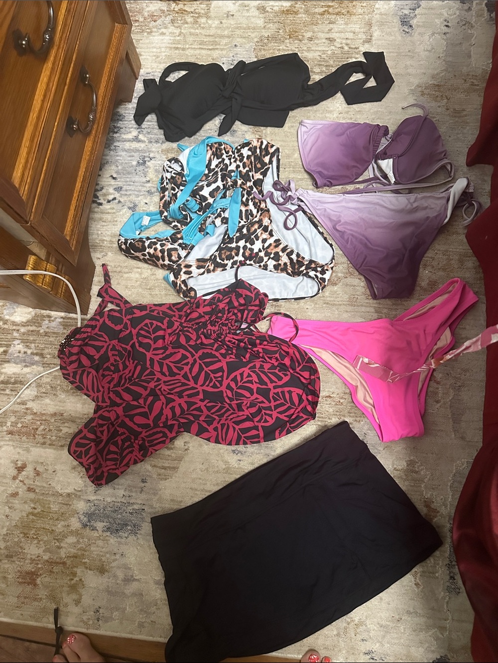 Mixed Swimsuit Bundle - Black, Purple, Pink, Leopard, Turquoise